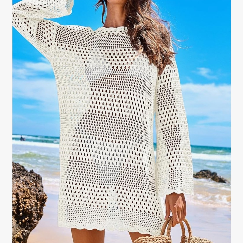 Crochet Swim Coverup Dress